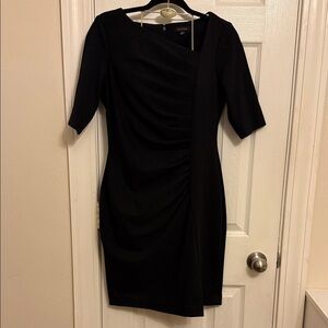 Saks Fifth Avenue Asymmetrical Black Dress